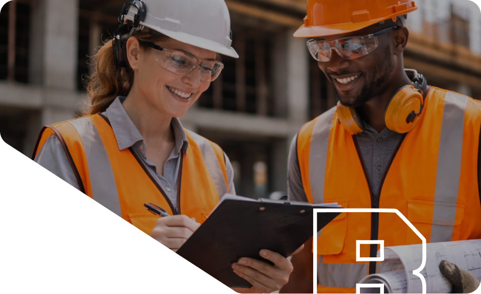 Equipe técnica em obra