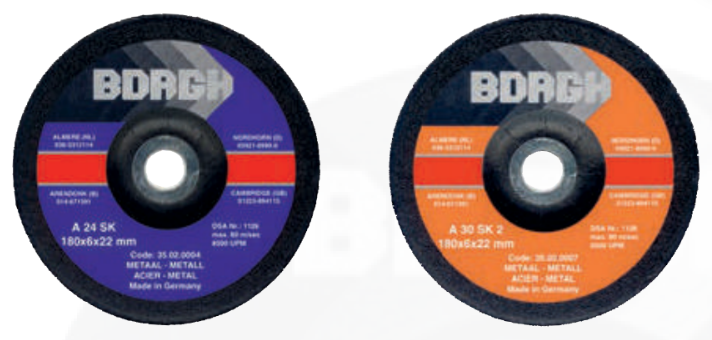 Discos abrasivos de desbaste A24SK e A30SK2